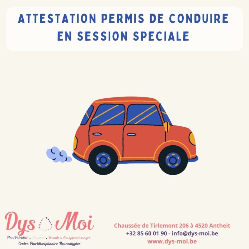 Attestation session spéciale permis théorique